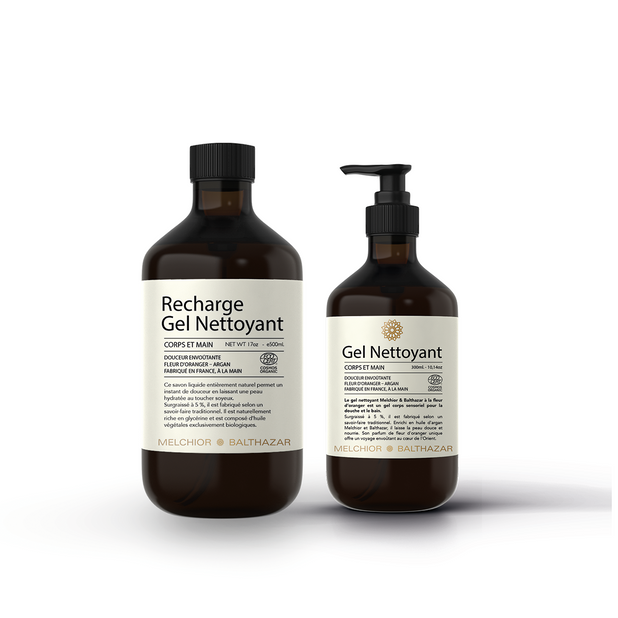 NATURAL CLEANSING GEL + REFILL <BR>ORANGE BLOSSOM</BR>